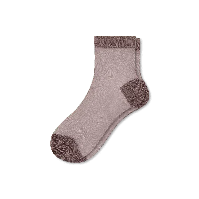 Bombas Sheer Quarter Socks In Mineral Purple