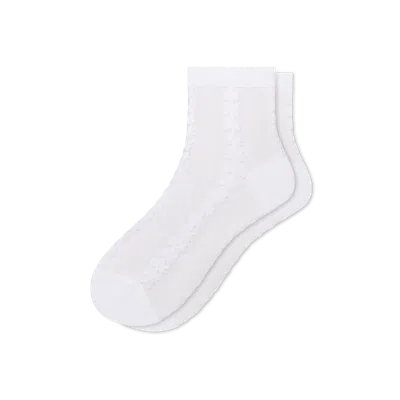 Bombas Sheer Quarter Socks In White
