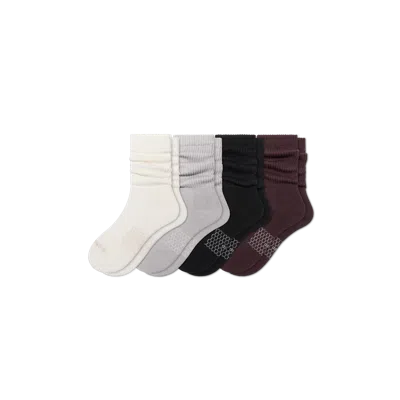 Bombas Slouchy Rib Calf Sock 4-pack In Mixed