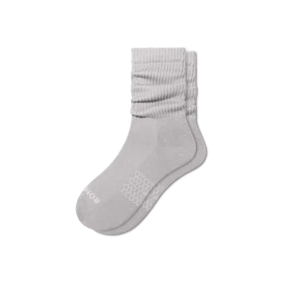 Bombas Slouchy Rib Calf Socks In Harbor Grey