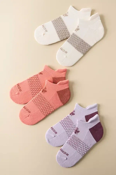 Bombas Solid Ankle Socks, Set Of 3 In Purple