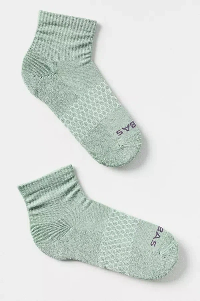 Bombas Solid Crew Socks In Green