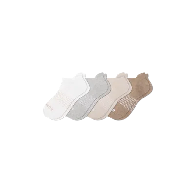 Bombas Solids Ankle Sock 4-pack In Brown