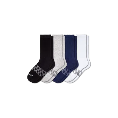 Bombas Solids Calf Sock 4-pack In Neutral Mix