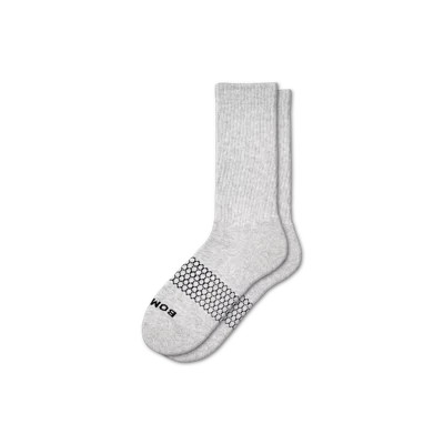 Bombas Solids Calf Socks In Light Grey