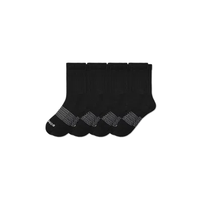 Bombas Solids Half Calf Sock 4-pack In Black