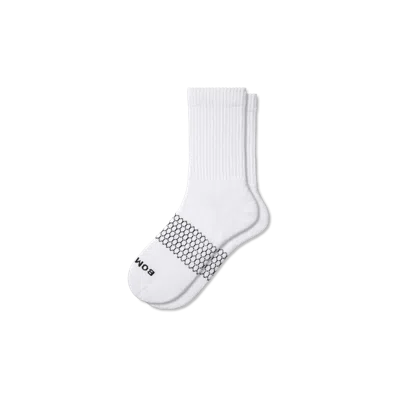 Bombas Solids Half Calf Socks In White