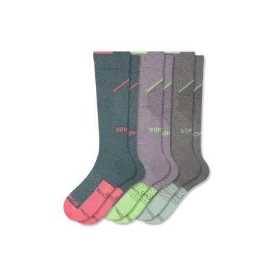 Bombas Sport Compression Knee High Sock 3-pack In Multi