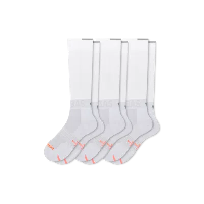 Bombas Sport Compression Knee High Sock 3-pack (20-30mmhg) In Pearl White