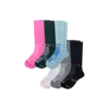 Bombas Sport Compression Knee High Sock 6-pack (20-30mmhg) In Rose Blue Mix