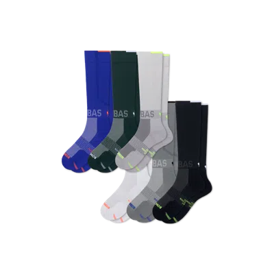 Bombas Sport Compression Knee High Sock 6-pack (20-30mmhg) In Sapphire Forest Mix
