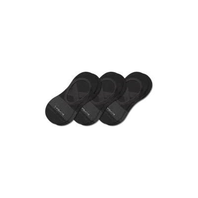 Bombas Studio Gripper Ballet No Show Sock 3-pack In Black