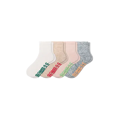 Bombas Summer Ragg Quarter Sock 4-pack In Multi