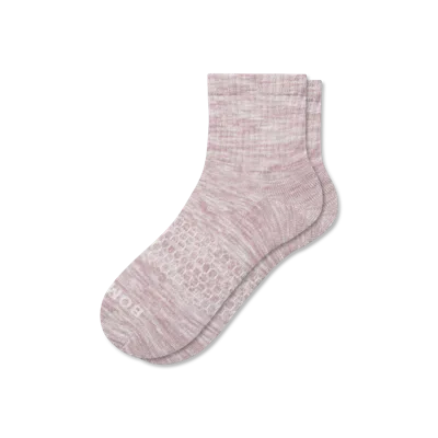 Bombas Summer Slub Quarter Socks In Dusty Mauve