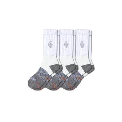 Bombas Targeted Compression Performance Calf Sock 3-pack In White