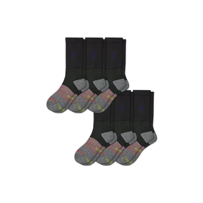 Bombas Targeted Compression Performance Calf Sock 6-pack In Black