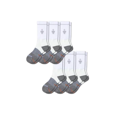 Bombas Targeted Compression Performance Calf Sock 6-pack In White