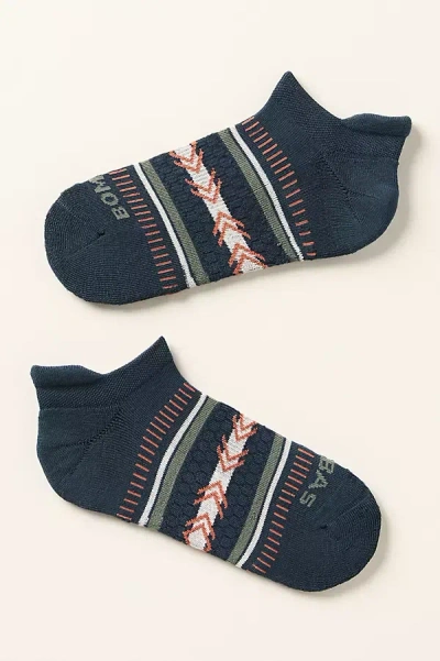 Bombas Ticking Stripe Ankle Socks In Blue