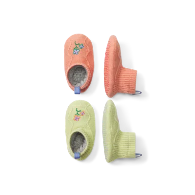 Bombas Toddler Gripper Slipper 2-pack In Guava + Soft Lime