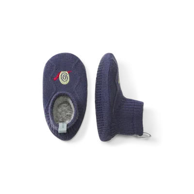Bombas Toddler Gripper Slipper In Navy Dusk Snail
