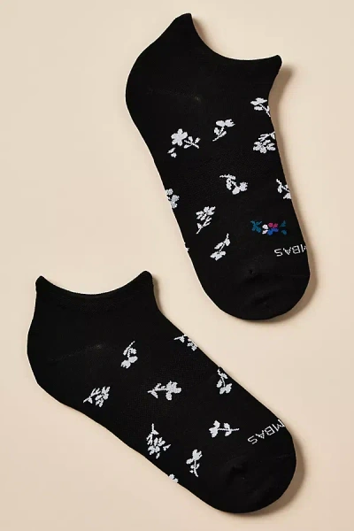 Bombas Tossed Ditsy Floral Ankle Socks In Black