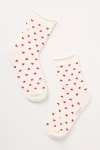 Bombas Tossed Hearts Socks In White