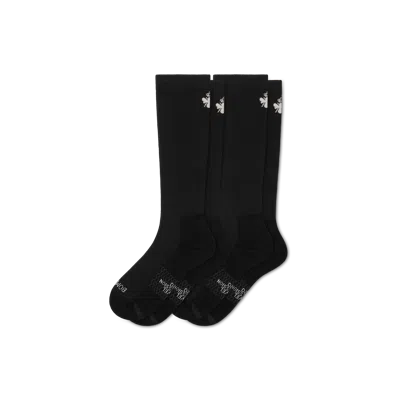 Bombas Travel Compression Knee High Sock 2-pack (15–20mmhg) In Black