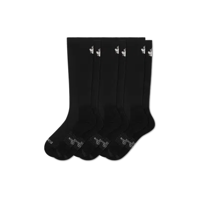 Bombas Travel Compression Knee High Sock 3-pack (15–20mmhg) In Black