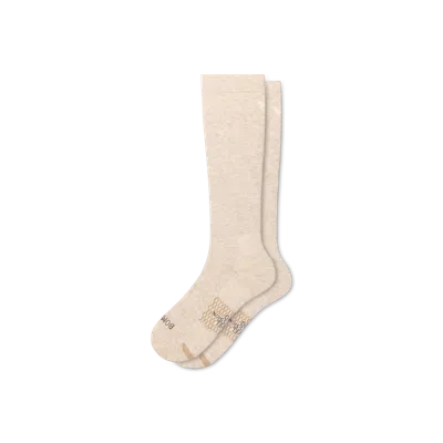 Bombas Travel Compression Knee High Socks (15–20mmhg) In Chai Latte