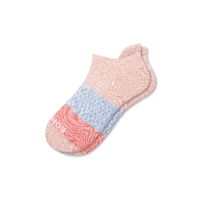 Shop Bombas Tri-block Ankle Socks In Cherry Blossom