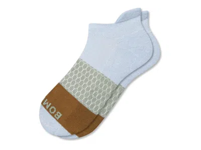 Bombas Triblock Ankle Socks In Sage Green Multicolor