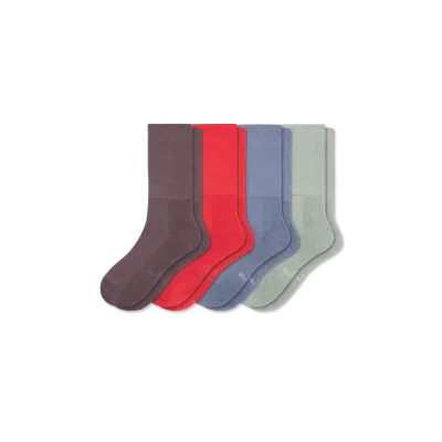 Bombas Ultra Stretch Calf Sock 4-pack In Fjord Putty Mix