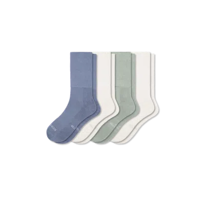 Bombas Ultra Stretch Calf Sock 4-pack In Putty White Mix