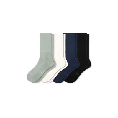 Bombas Ultra Stretch Calf Sock 4-pack In White Putty Mix