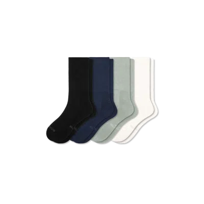 Bombas Ultra Stretch Calf Sock 4-pack In White Putty Mix