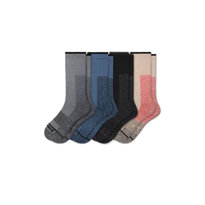 Bombas Ultra Strong Merino Blend Calf Sock 4-pack In Multi
