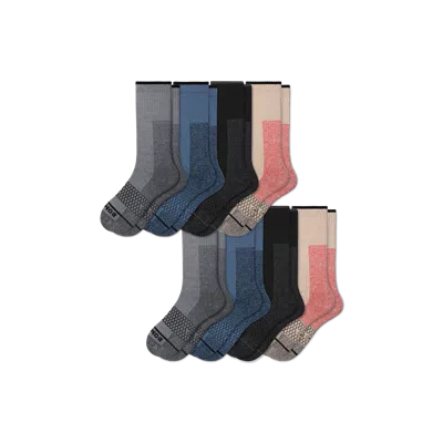 Bombas Ultra Strong Merino Blend Calf Sock 8-pack In Multi