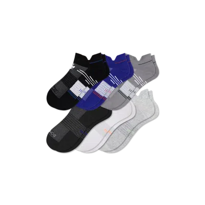 Bombas Ultralite Sport Ankle Sock 6-pack In Grey Indigo Mix