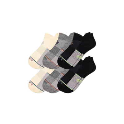 Bombas Ultralite Sport Merino Wool Blend Ankle Sock 6-pack In Black Grey Mix