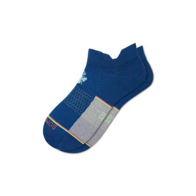 Bombas Ultralite Sport Merino Wool Blend Ankle Socks In Deepwater Blue