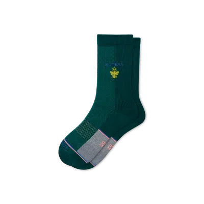 Bombas Ultralite Sport Merino Wool Blend Half Calf Socks In Alpine Green