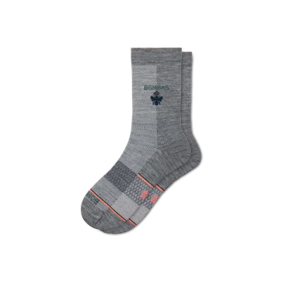 Bombas Ultralite Sport Merino Wool Blend Half Calf Socks In Grey Heather