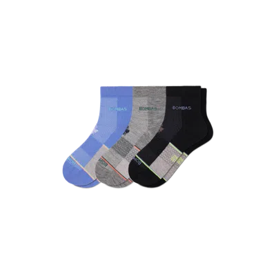 Bombas Ultralite Sport Merino Wool Blend Quarter Sock 3-pack In White