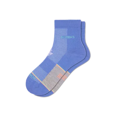 Bombas Ultralite Sport Merino Wool Blend Quarter Socks In Purple