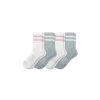 Bombas Vintage Stripes Half Calf Sock 4-pack In Misty Sky Rose Mix
