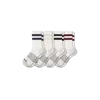 Bombas Vintage Stripes Half Calf Socks 4-pack In Mixed White