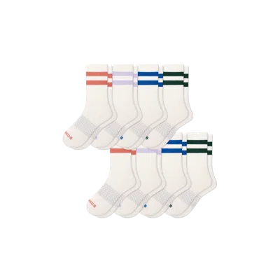 Bombas Vintage Stripes Half Calf Sock 8-pack In Multi