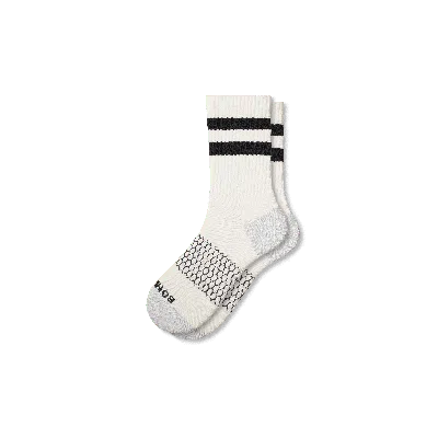 Bombas Vintage Stripes Half Calf Socks In Black