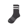 Bombas Vintage Stripes Half Calf Socks In Gray