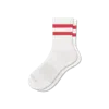 Bombas Vintage Stripes Half Calf Socks In Heirloom Red